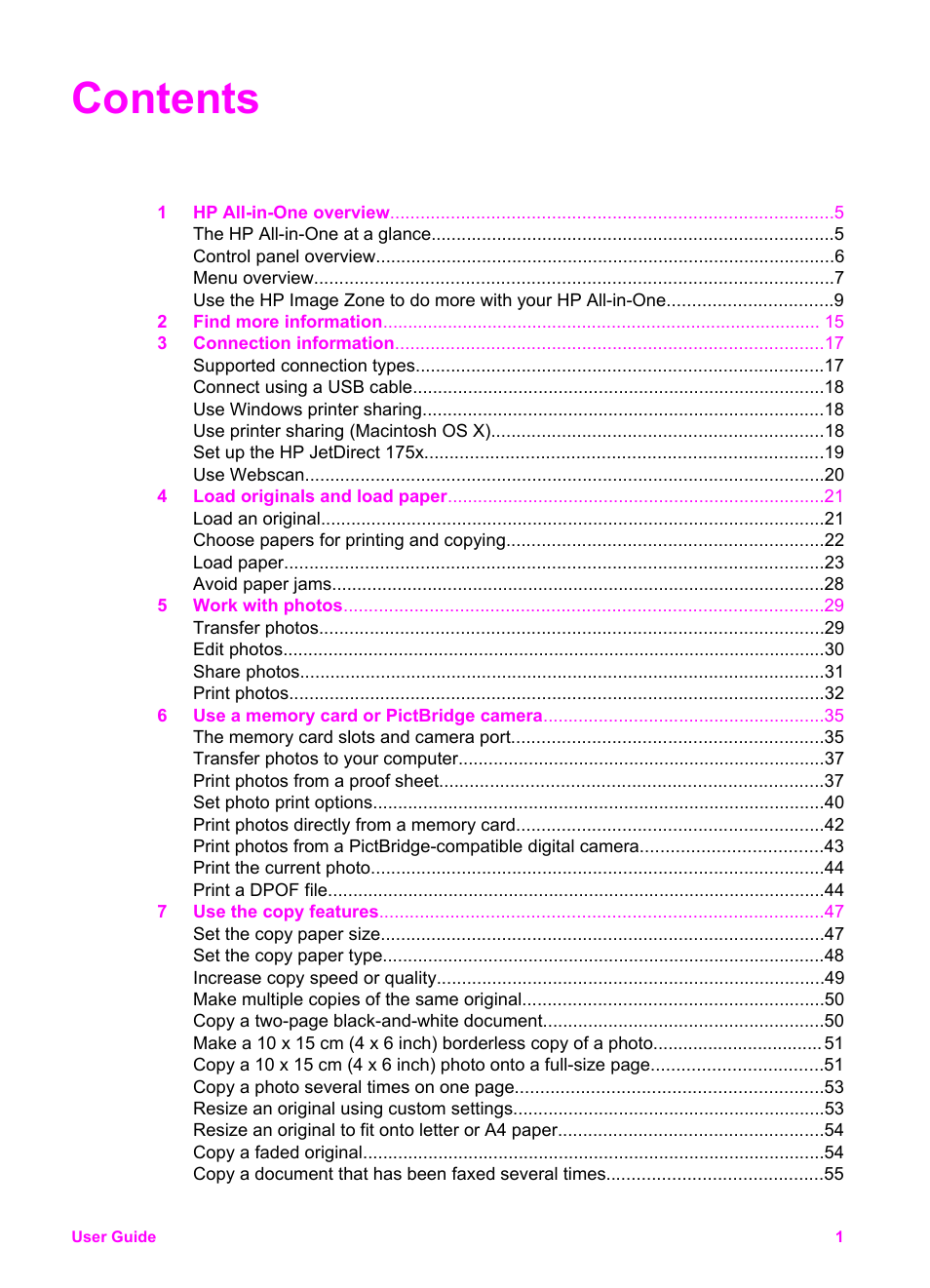HP PSC 1610v All-in-One Printer User Manual | Page 4 / 134