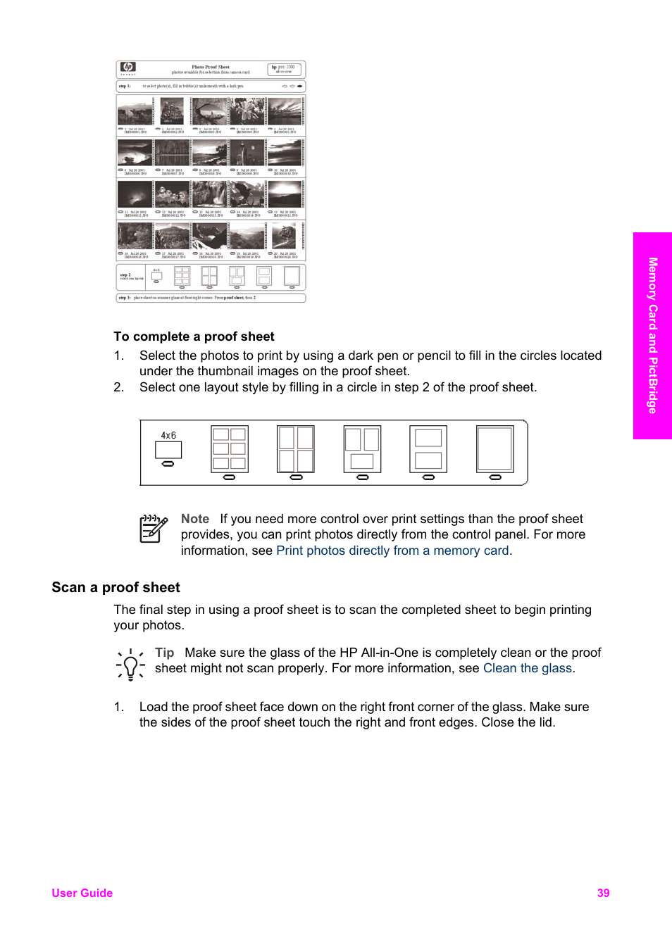 Scan a proof sheet | HP PSC 1610v All-in-One Printer User Manual | Page 42 / 134