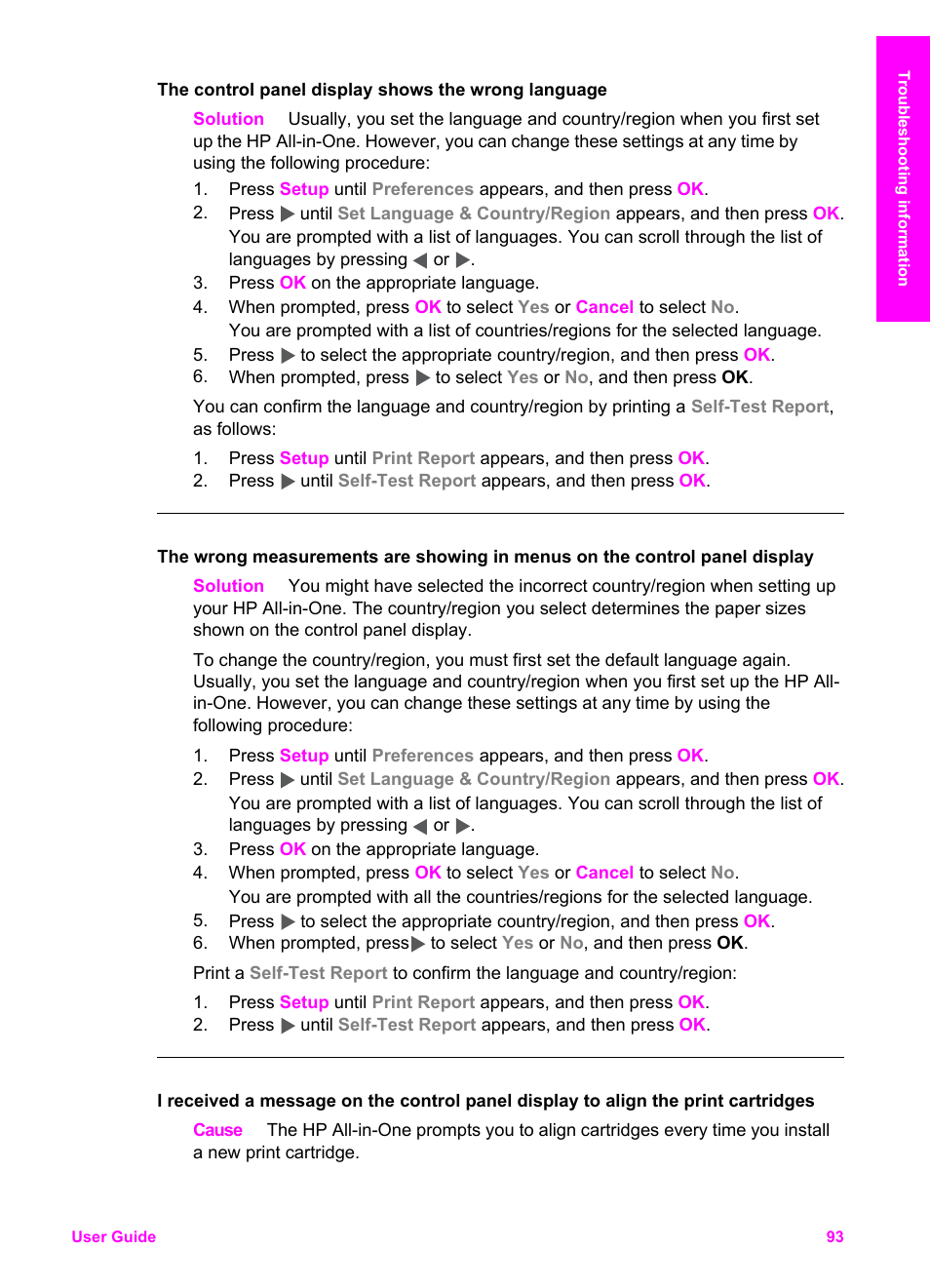 HP PSC 1610v All-in-One Printer User Manual | Page 96 / 134