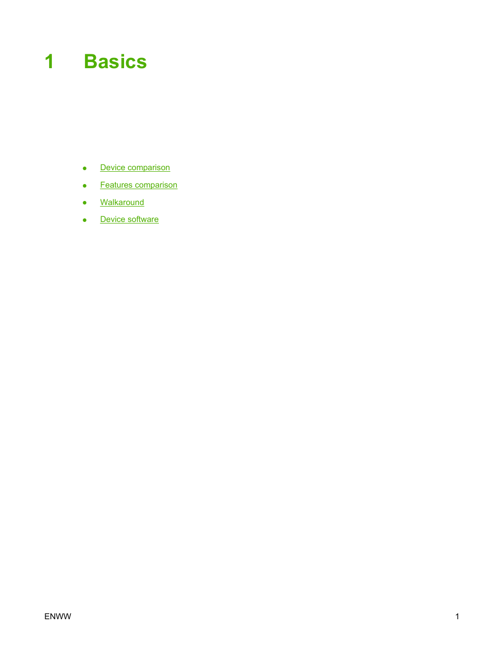 Basics, 1 basics, 1basics | HP LaserJet M5025 Multifunction Printer series User Manual | Page 13 / 300