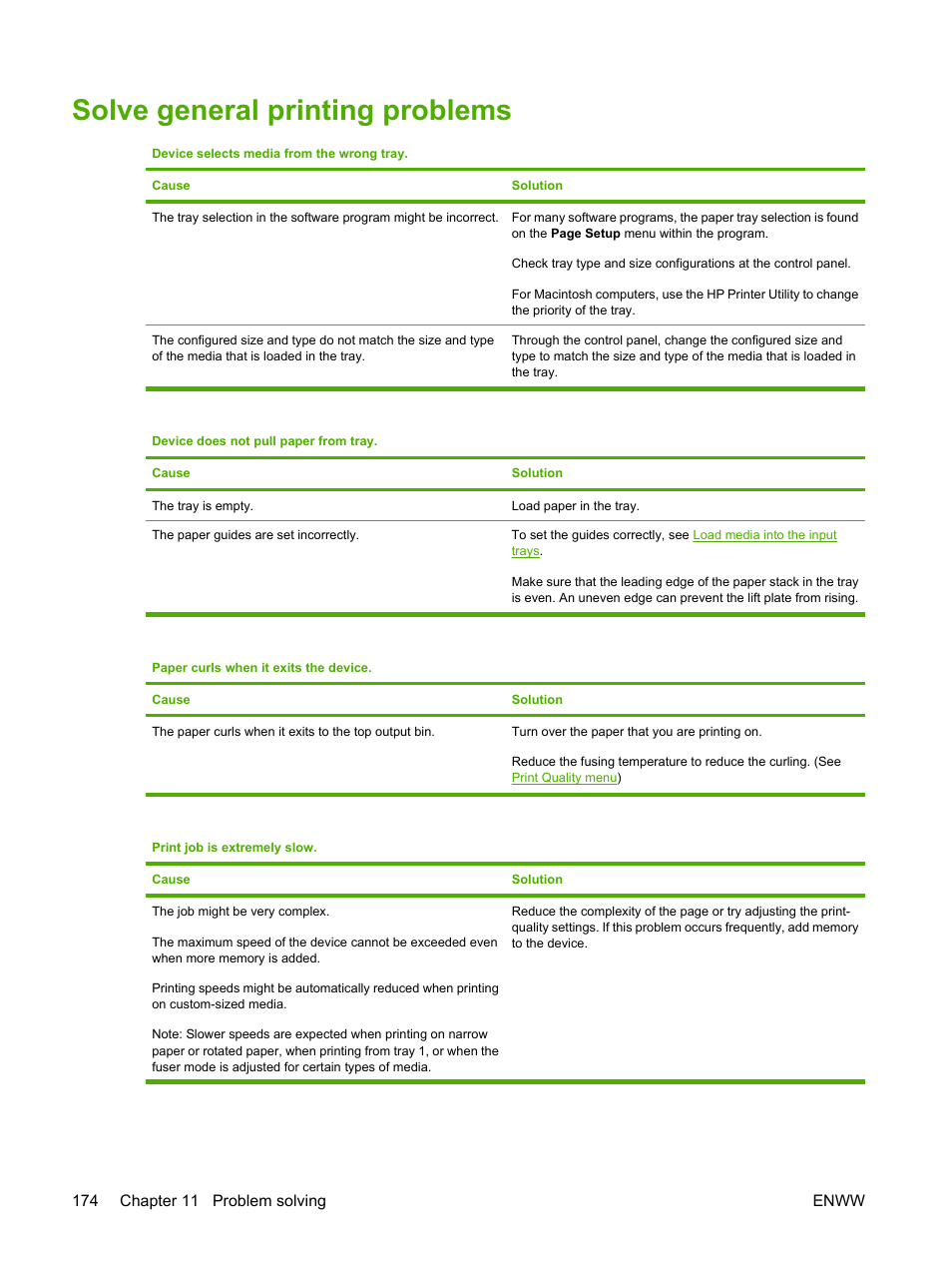 Solve general printing problems | HP LaserJet M5025 Multifunction Printer series User Manual | Page 186 / 300