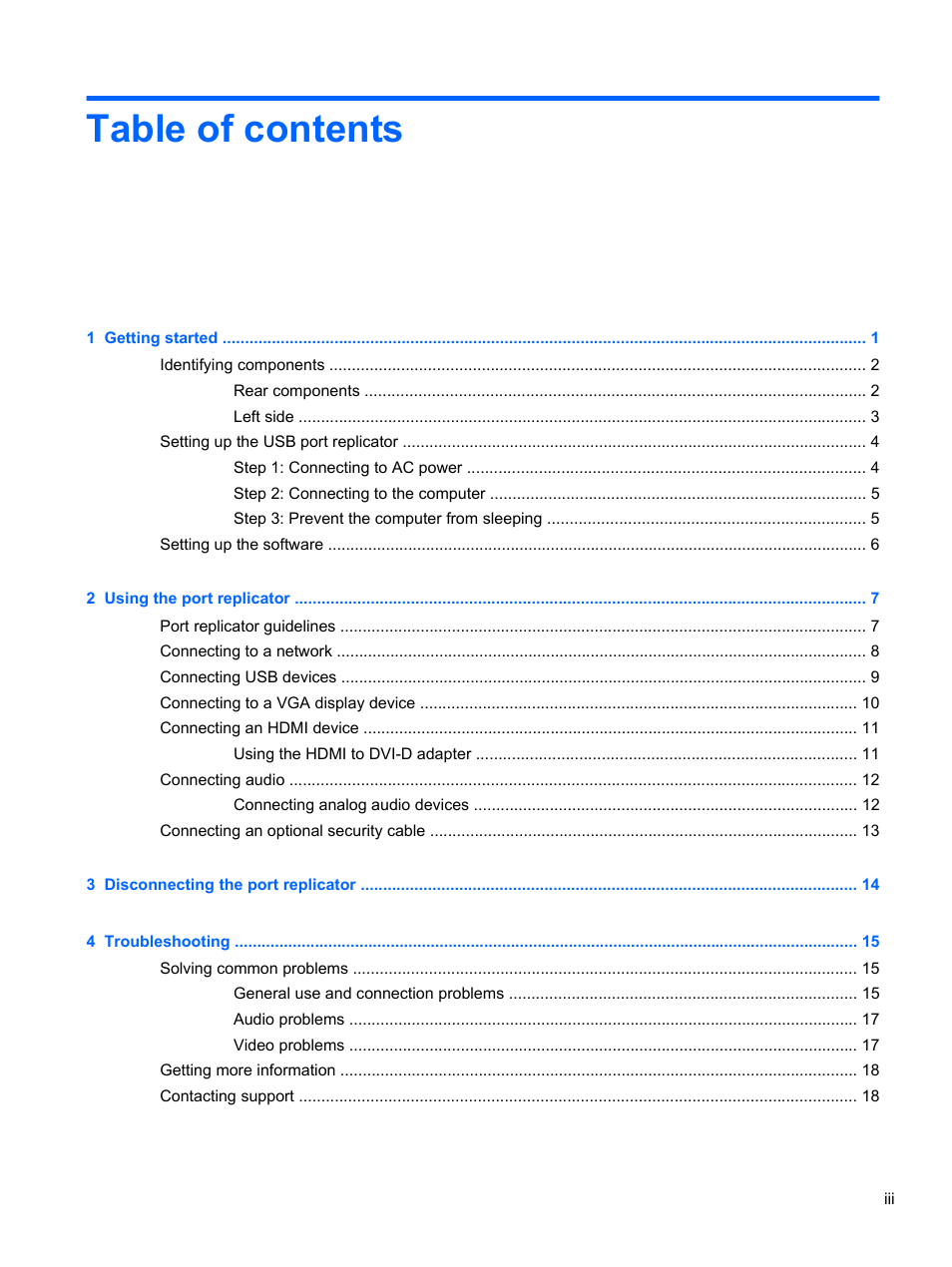 HP USB 2.0 2005pr Port Replicator User Manual | Page 3 / 24
