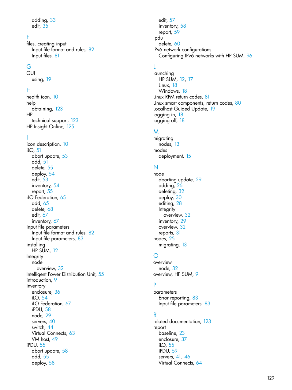 HP Smart Update Manager User Manual | Page 129 / 130