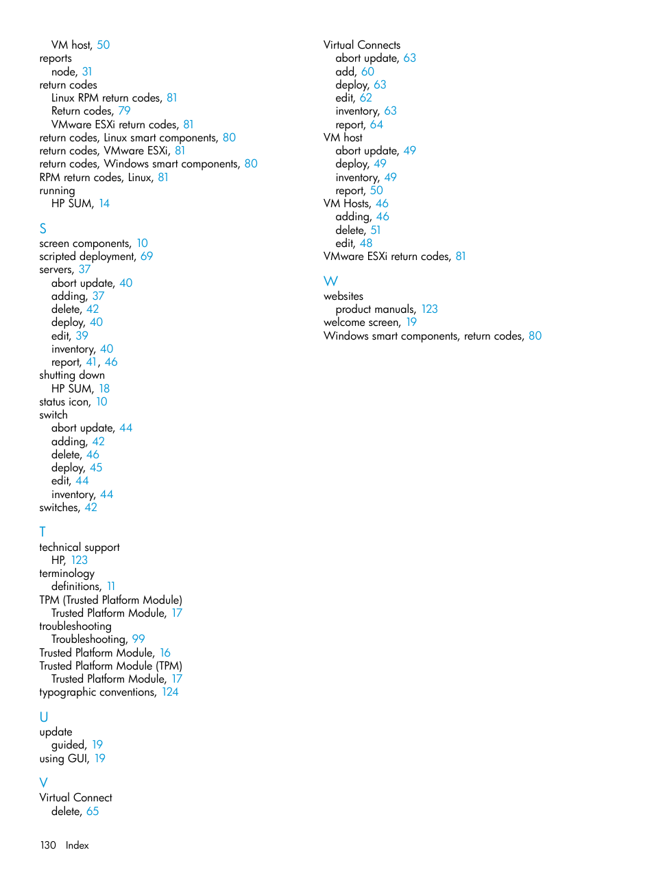 HP Smart Update Manager User Manual | Page 130 / 130