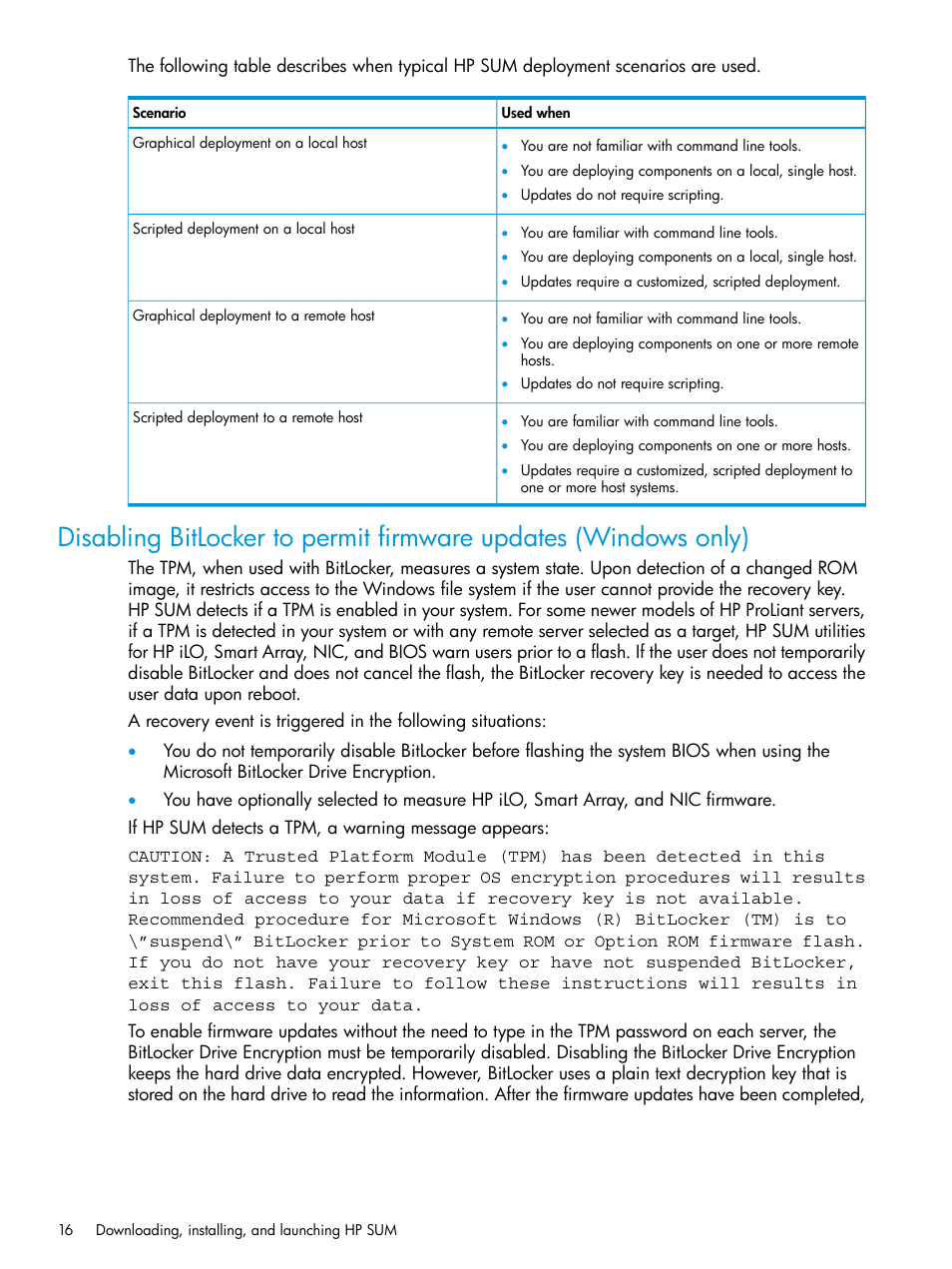 HP Smart Update Manager User Manual | Page 16 / 130