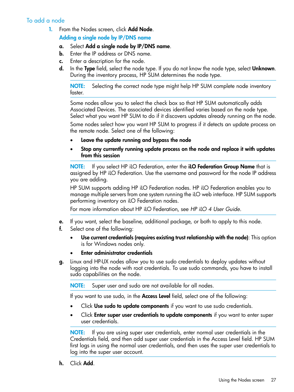 HP Smart Update Manager User Manual | Page 27 / 130