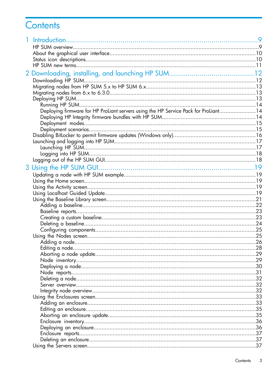 HP Smart Update Manager User Manual | Page 3 / 130