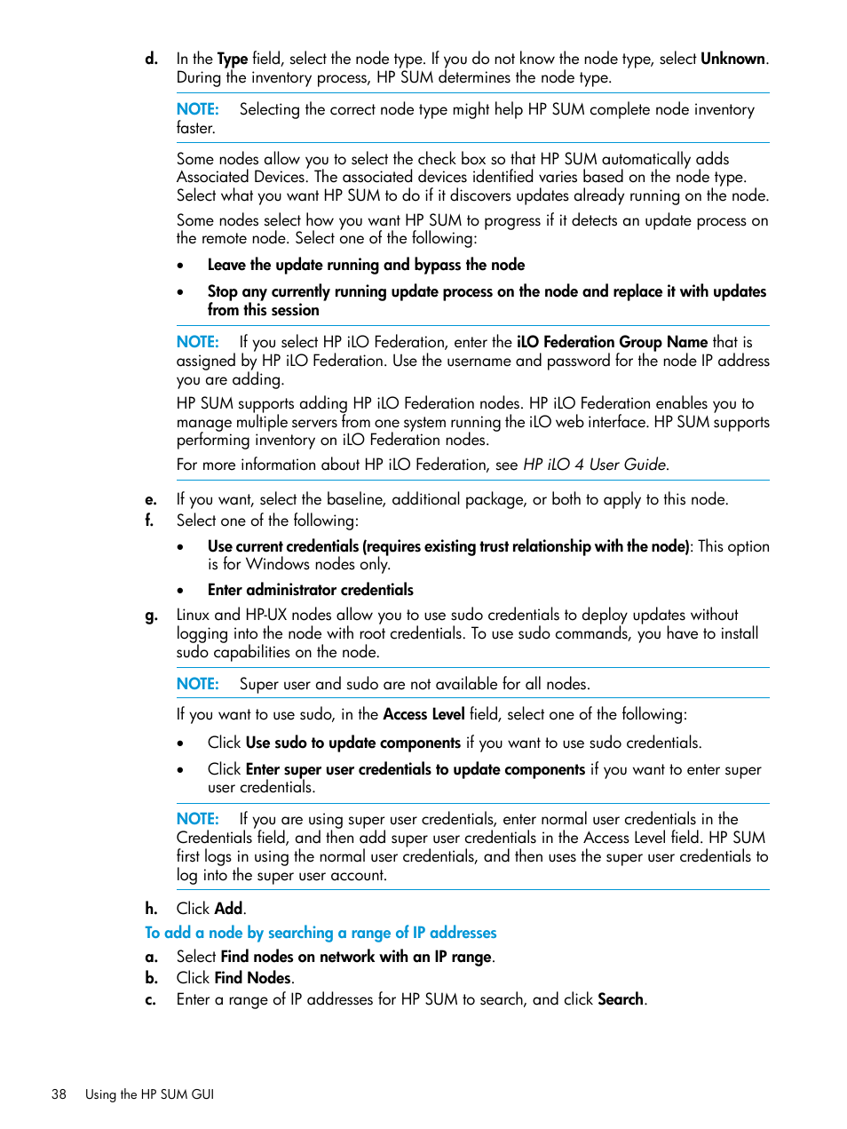 HP Smart Update Manager User Manual | Page 38 / 130