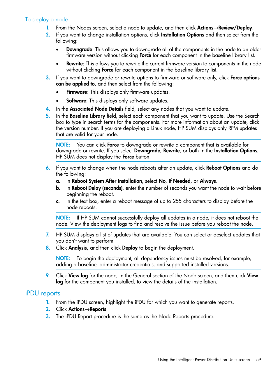 Ipdu reports | HP Smart Update Manager User Manual | Page 59 / 130