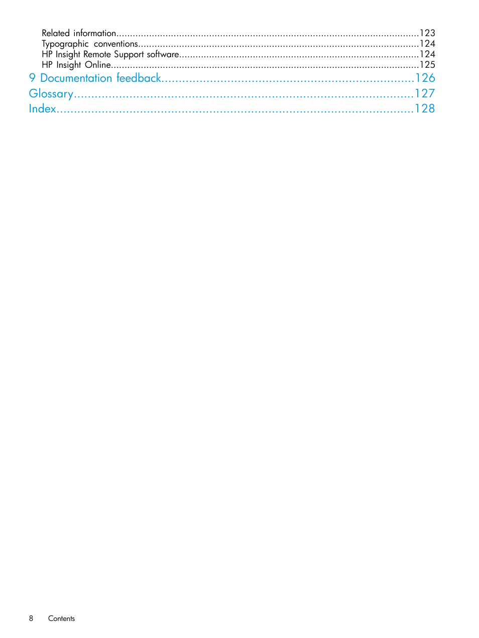 9 documentation feedback glossary index | HP Smart Update Manager User Manual | Page 8 / 130