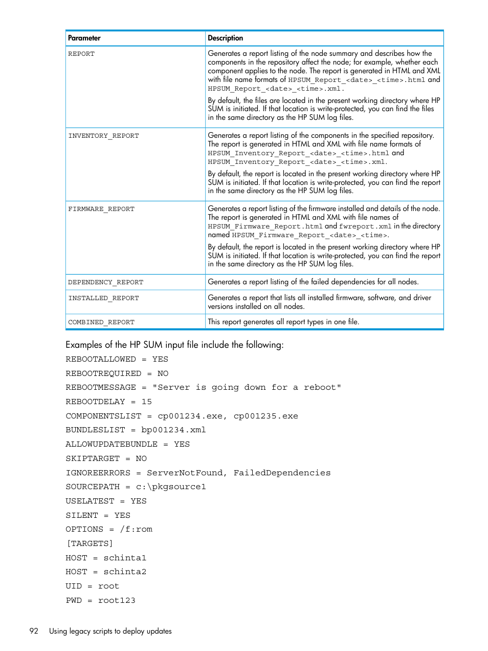 HP Smart Update Manager User Manual | Page 92 / 130