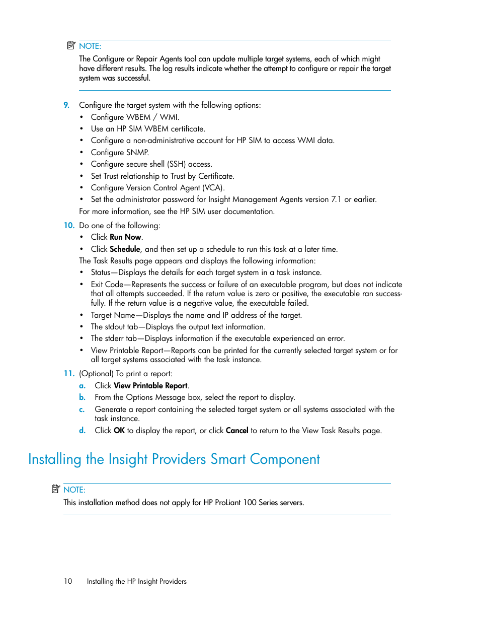 Installing the insight providers smart component | HP Insight Management WBEM Providers User Manual | Page 10 / 46