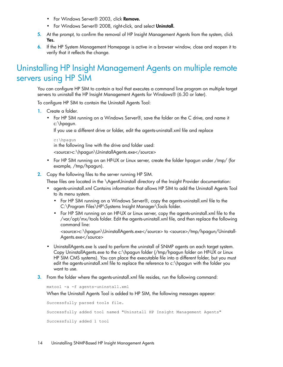 HP Insight Management WBEM Providers User Manual | Page 14 / 46