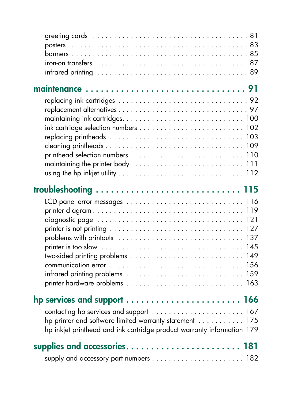 HP Color Inkjet cp1160 Printer series User Manual | Page 3 / 216