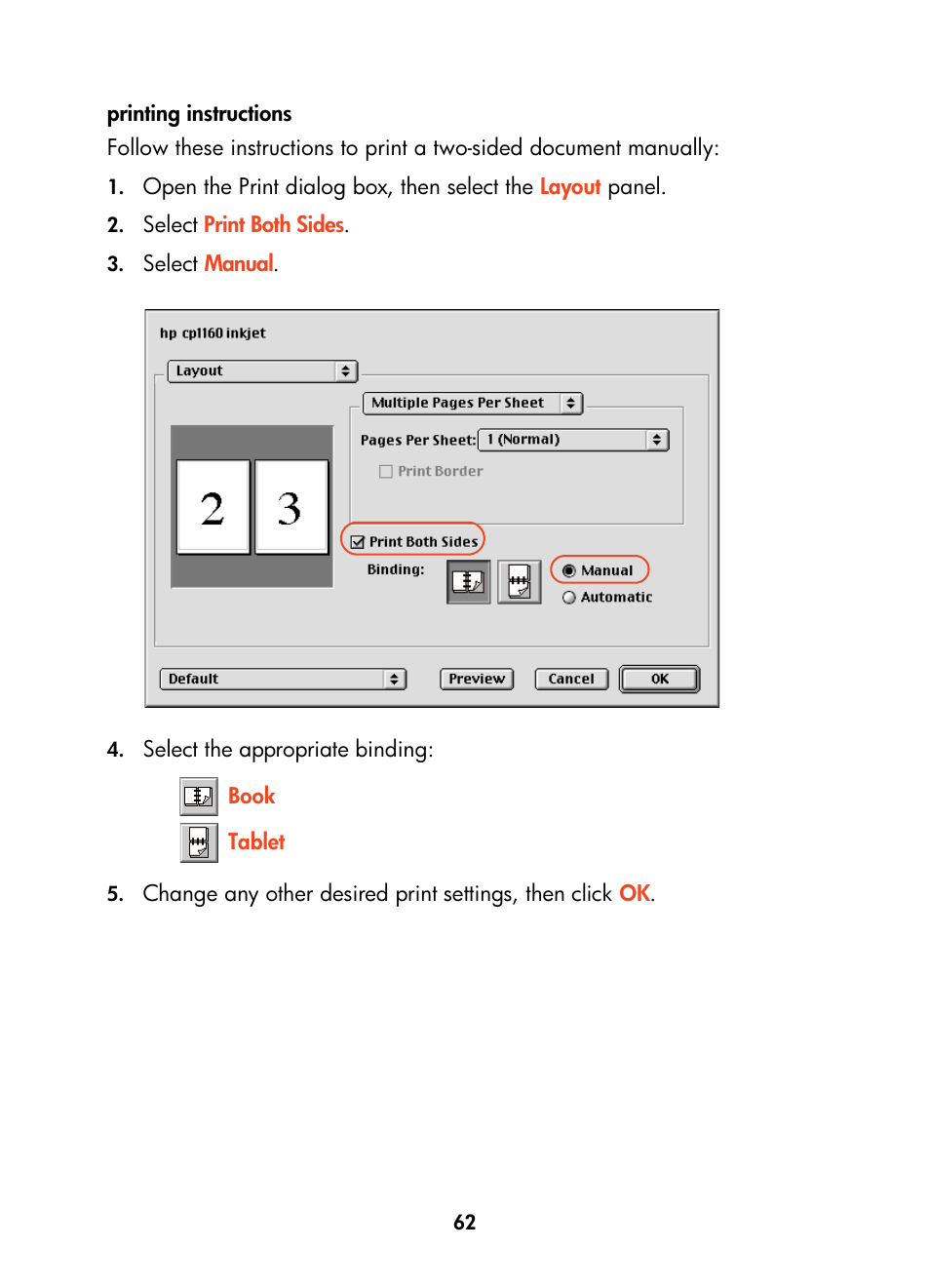 HP Color Inkjet cp1160 Printer series User Manual | Page 70 / 216