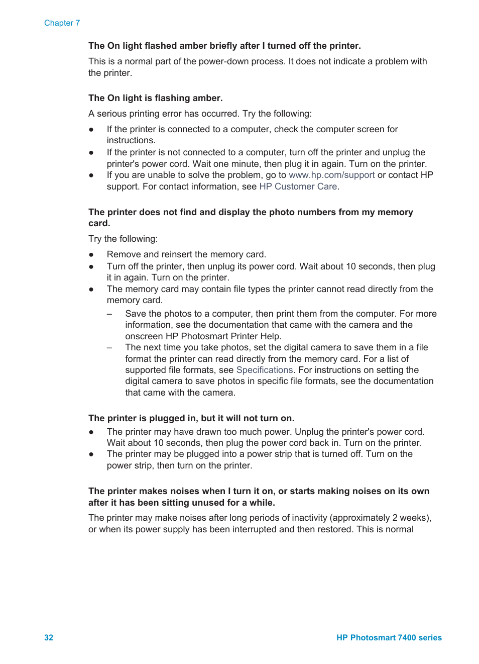 HP Photosmart 7450 Photo Printer User Manual | Page 34 / 51
