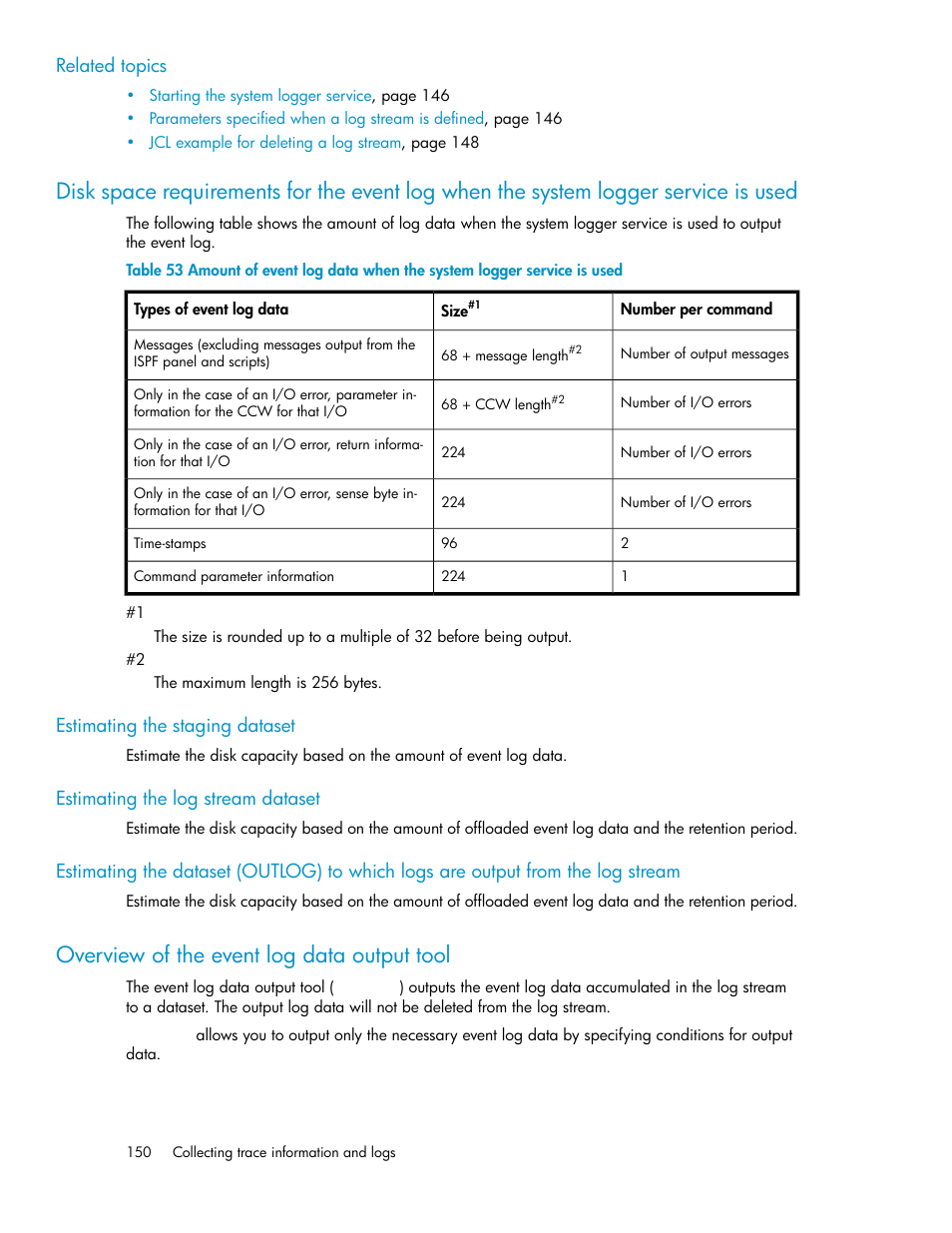 Overview of the event log data output tool, 150 overview of the event log data output tool | HP XP P9500 Storage User Manual | Page 150 / 240