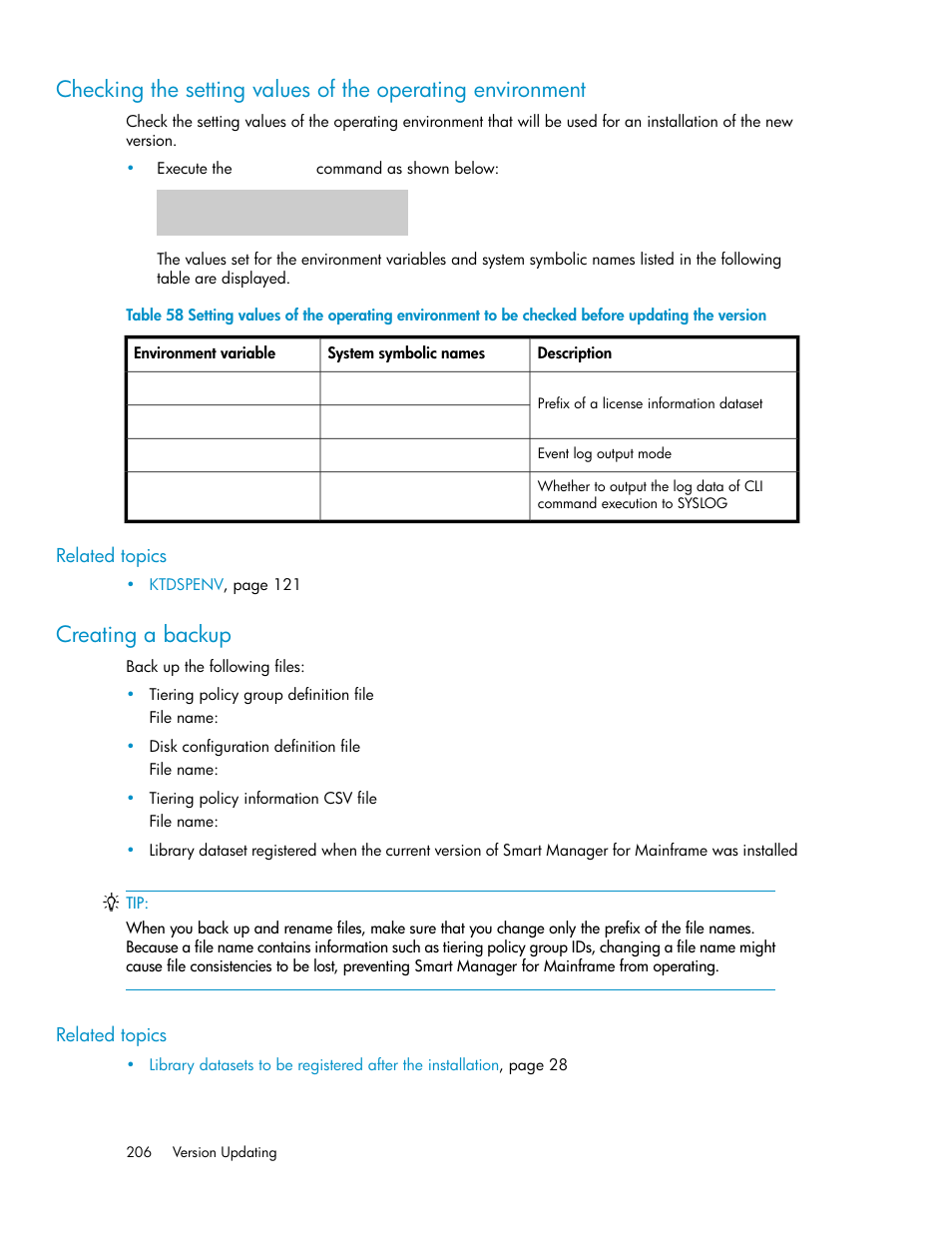 Creating a backup, 206 creating a backup | HP XP P9500 Storage User Manual | Page 206 / 240