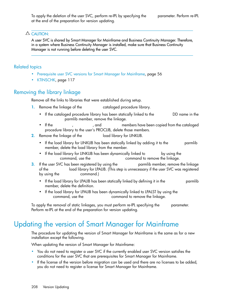 Removing the library linkage | HP XP P9500 Storage User Manual | Page 208 / 240