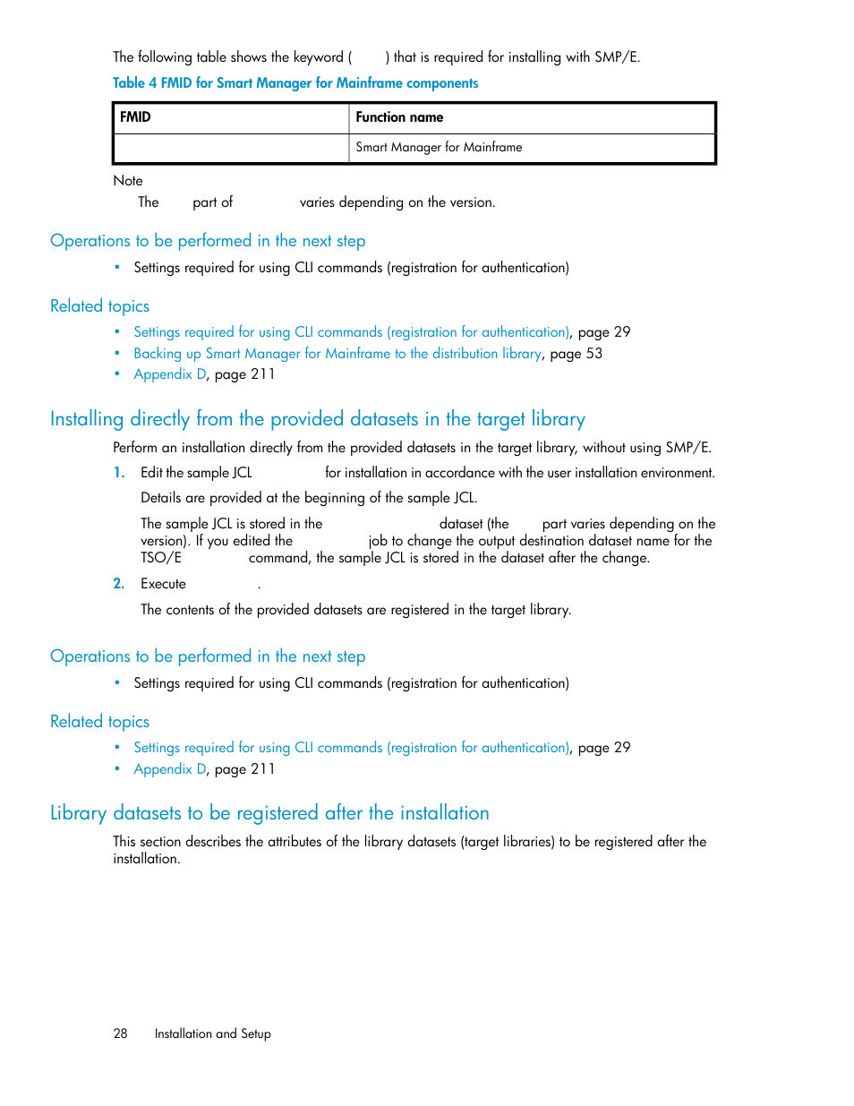 Fmid for smart manager for mainframe components | HP XP P9500 Storage User Manual | Page 28 / 240