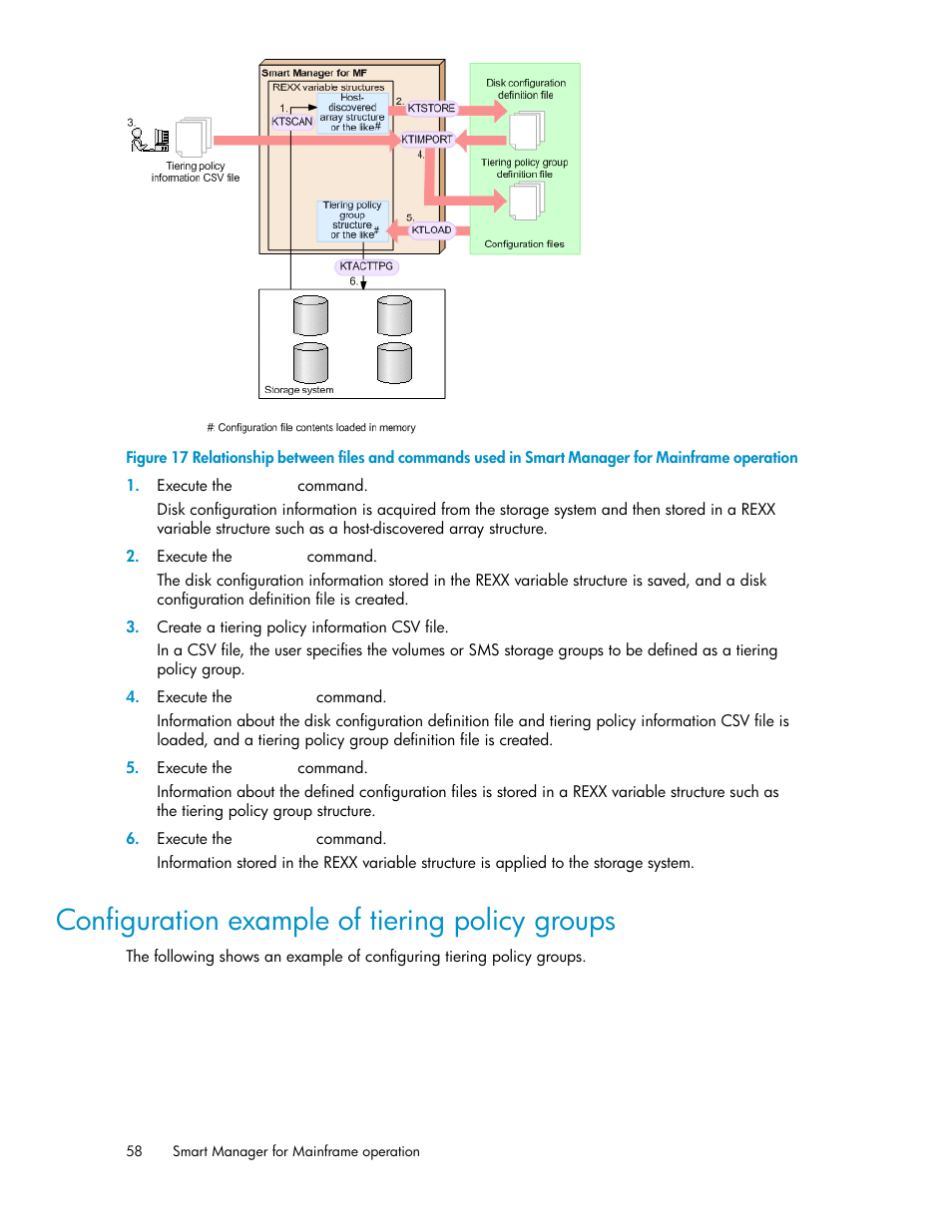 Configuration example of tiering policy groups | HP XP P9500 Storage User Manual | Page 58 / 240