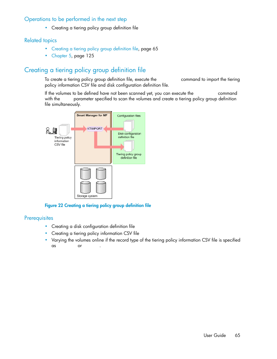 Creating a tiering policy group definition file | HP XP P9500 Storage User Manual | Page 65 / 240