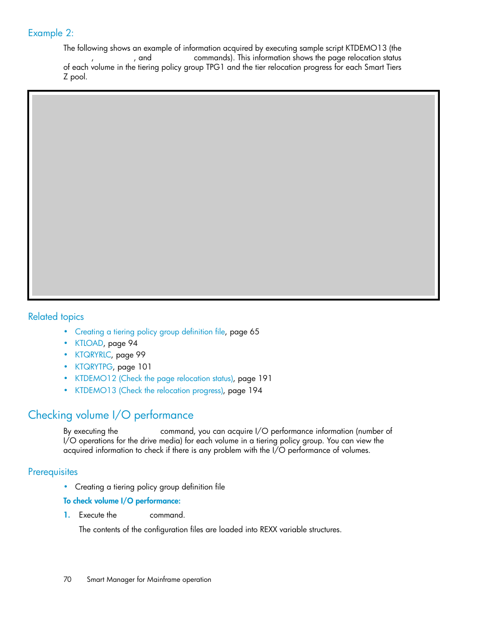 Checking volume i/o performance | HP XP P9500 Storage User Manual | Page 70 / 240