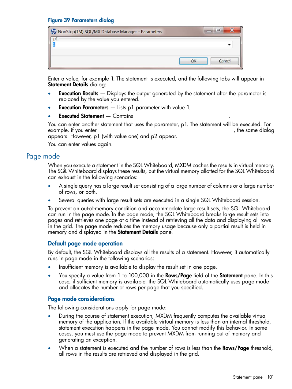 Page mode | HP Integrity NonStop J-Series User Manual | Page 101 / 110