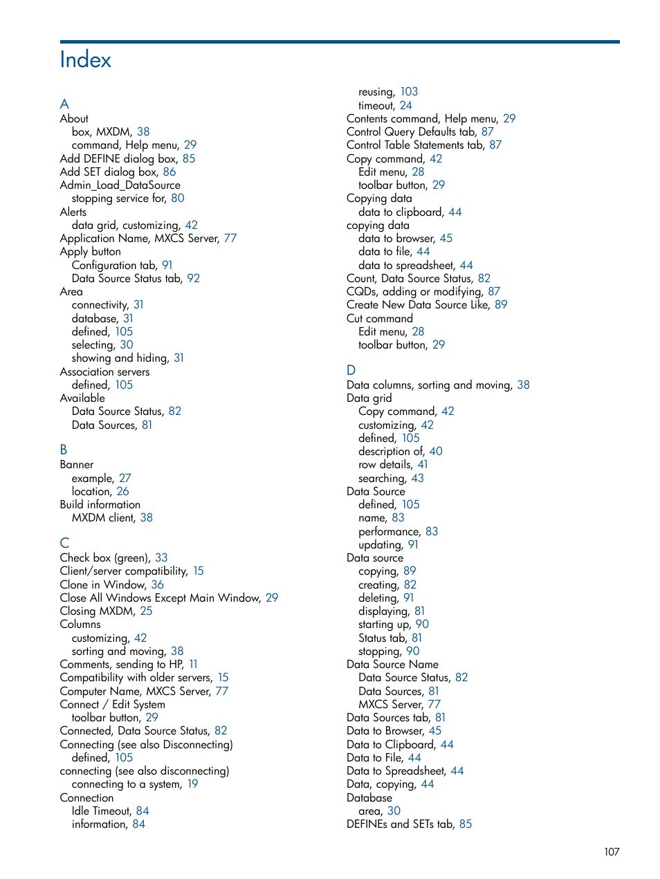 Index | HP Integrity NonStop J-Series User Manual | Page 107 / 110