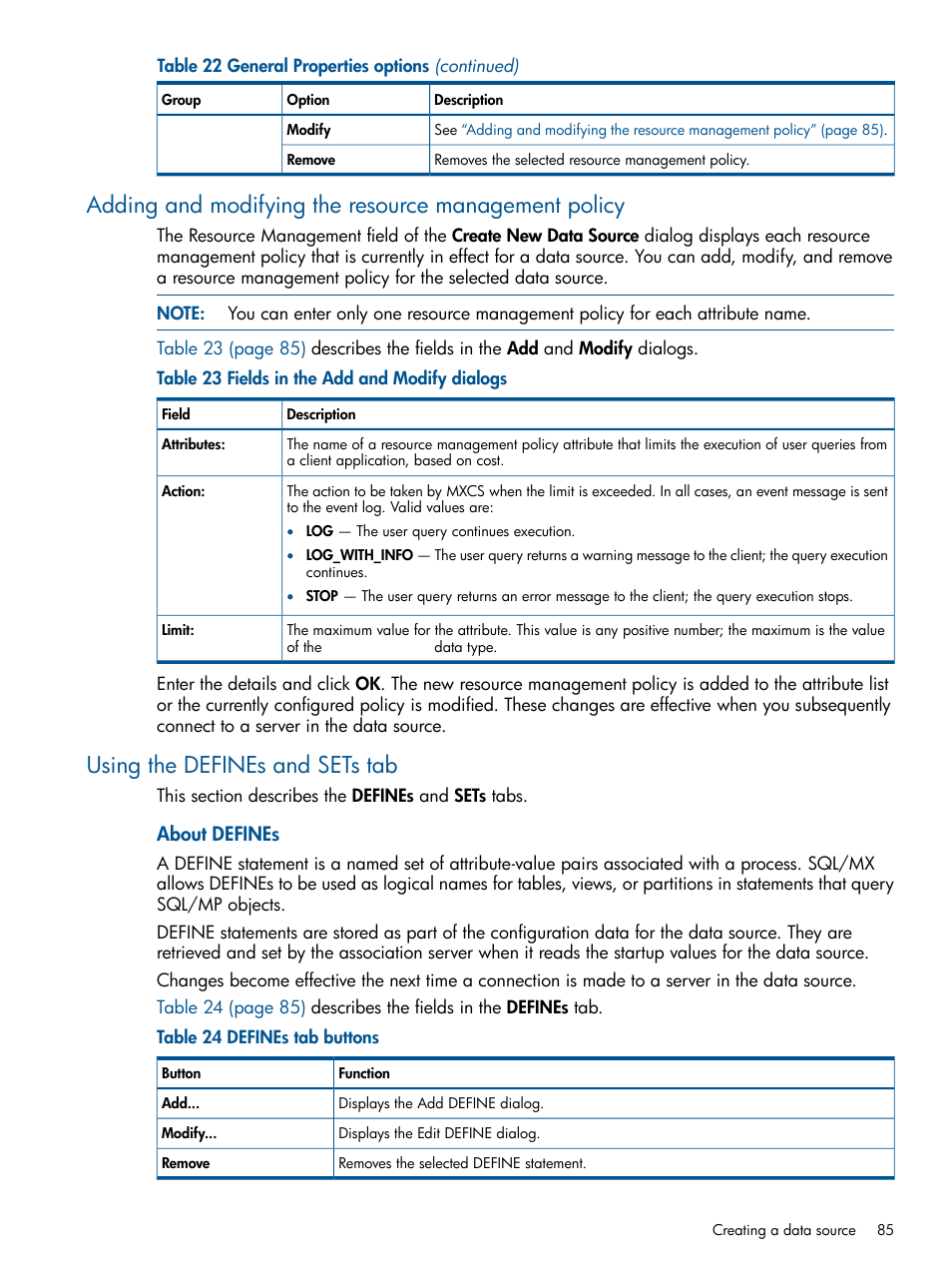 Using the defines and sets tab, About defines | HP Integrity NonStop J-Series User Manual | Page 85 / 110