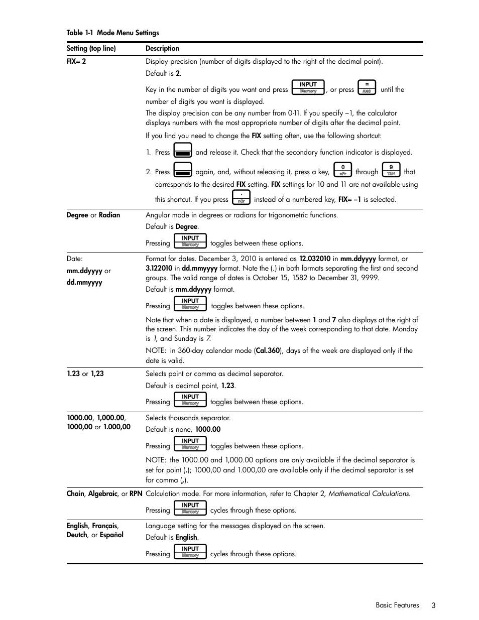 HP 30b Business Professional Calculator User Manual | Page 11 / 114