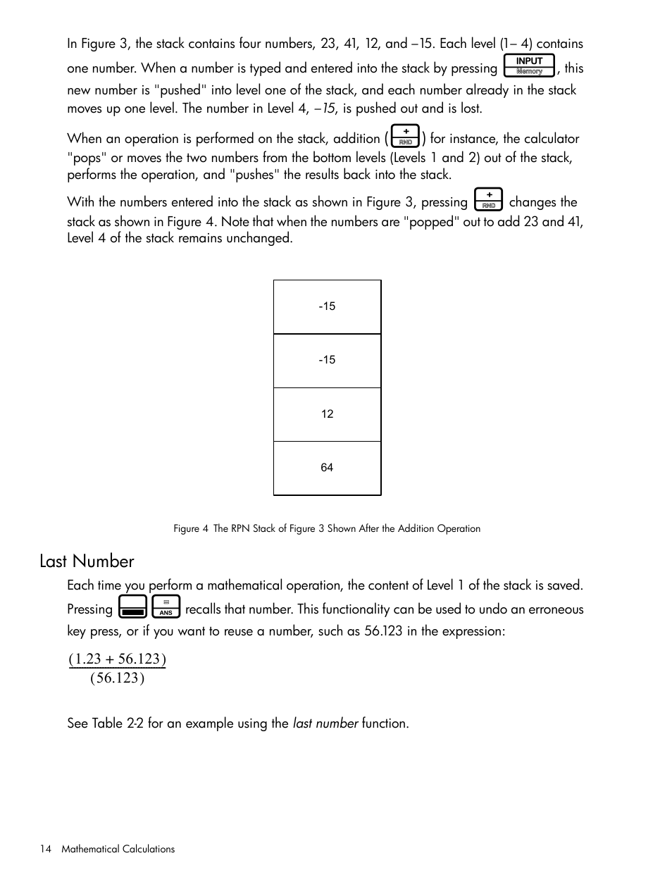 Last number | HP 30b Business Professional Calculator User Manual | Page 22 / 114
