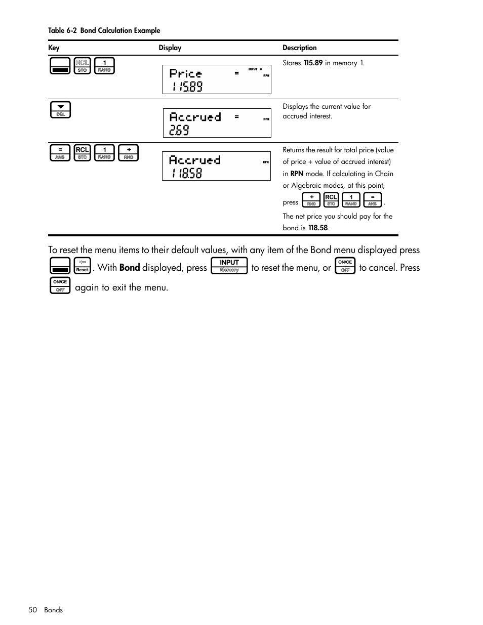 HP 30b Business Professional Calculator User Manual | Page 58 / 114