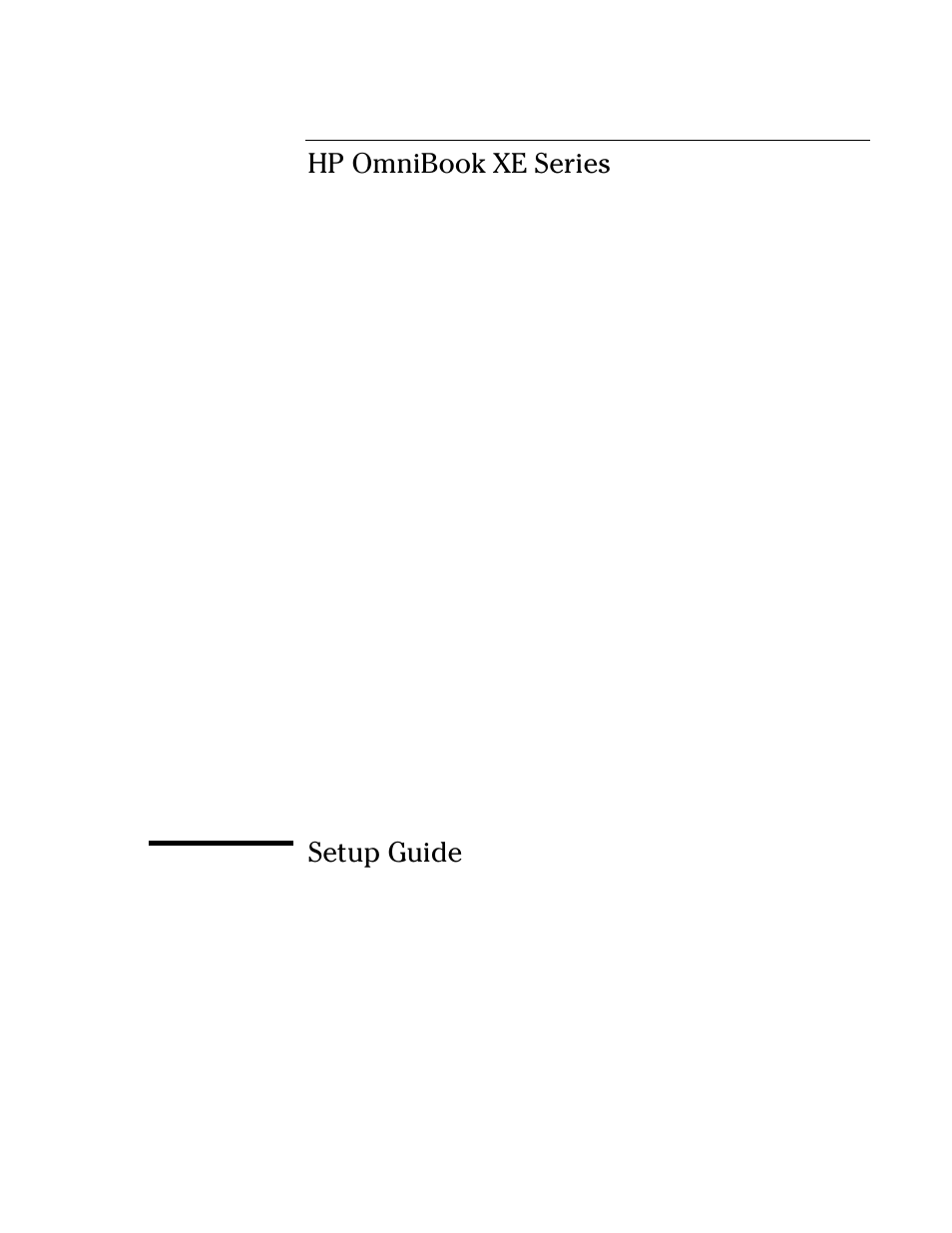 HP OmniBook XE2-DB Notebook PC User Manual | 78 pages