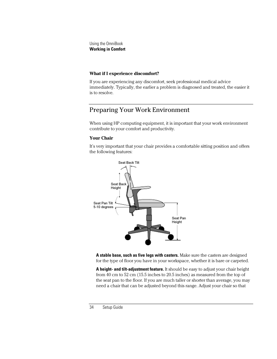 Preparing your work environment | HP OmniBook XE2-DB Notebook PC User Manual | Page 34 / 78