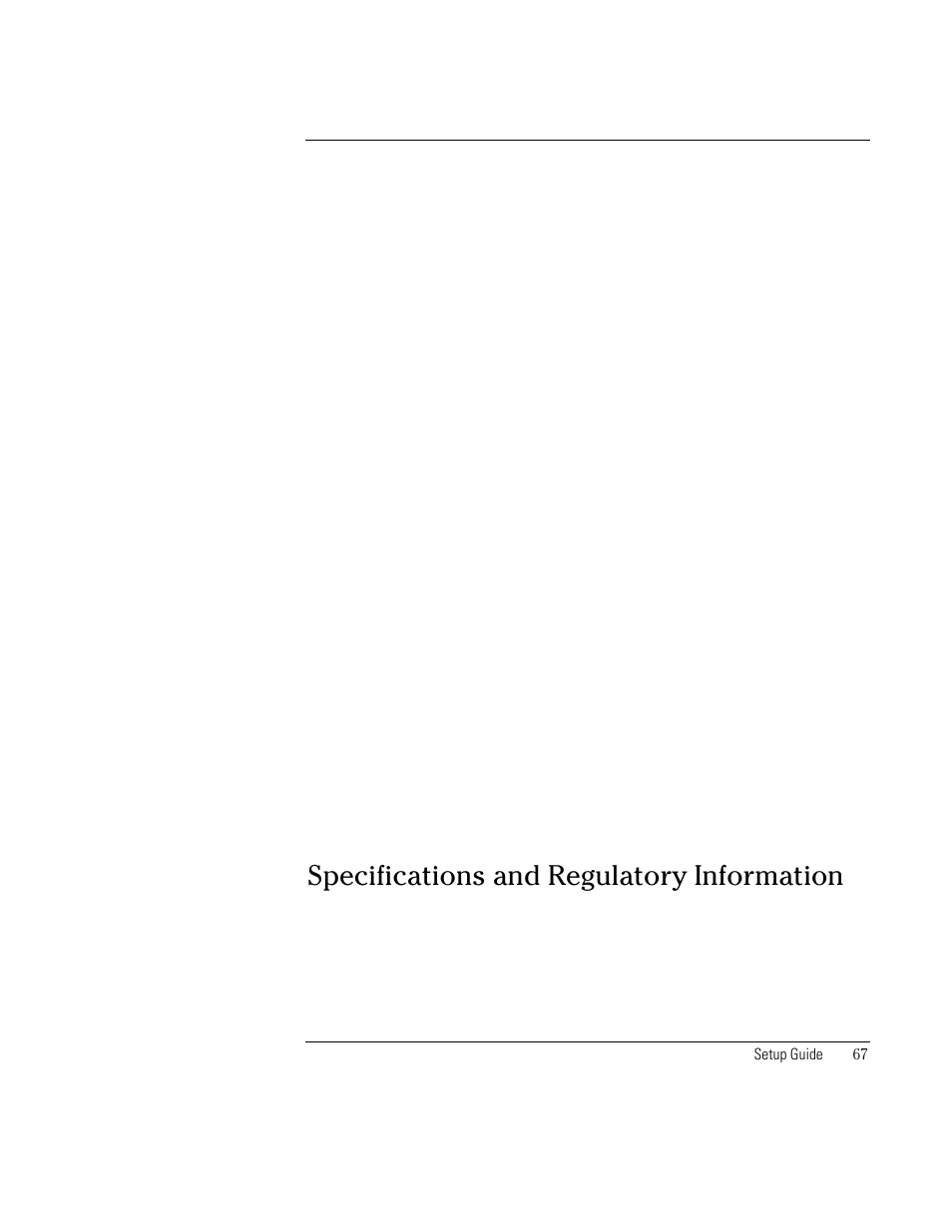 Specifications and regulatory information | HP OmniBook XE2-DB Notebook PC User Manual | Page 67 / 78