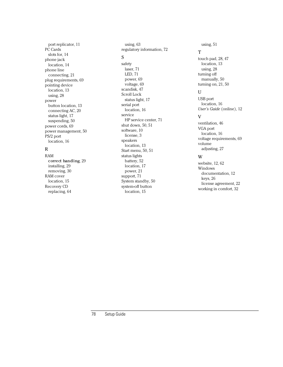 HP OmniBook XE2-DB Notebook PC User Manual | Page 78 / 78