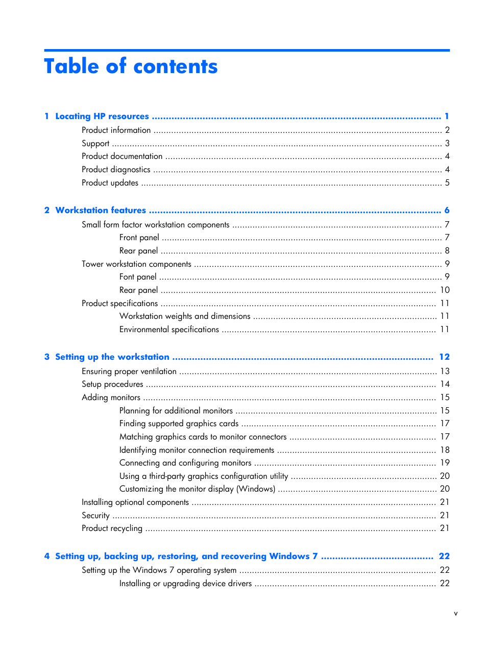 HP Z230 Tower-Workstation User Manual | Page 5 / 59