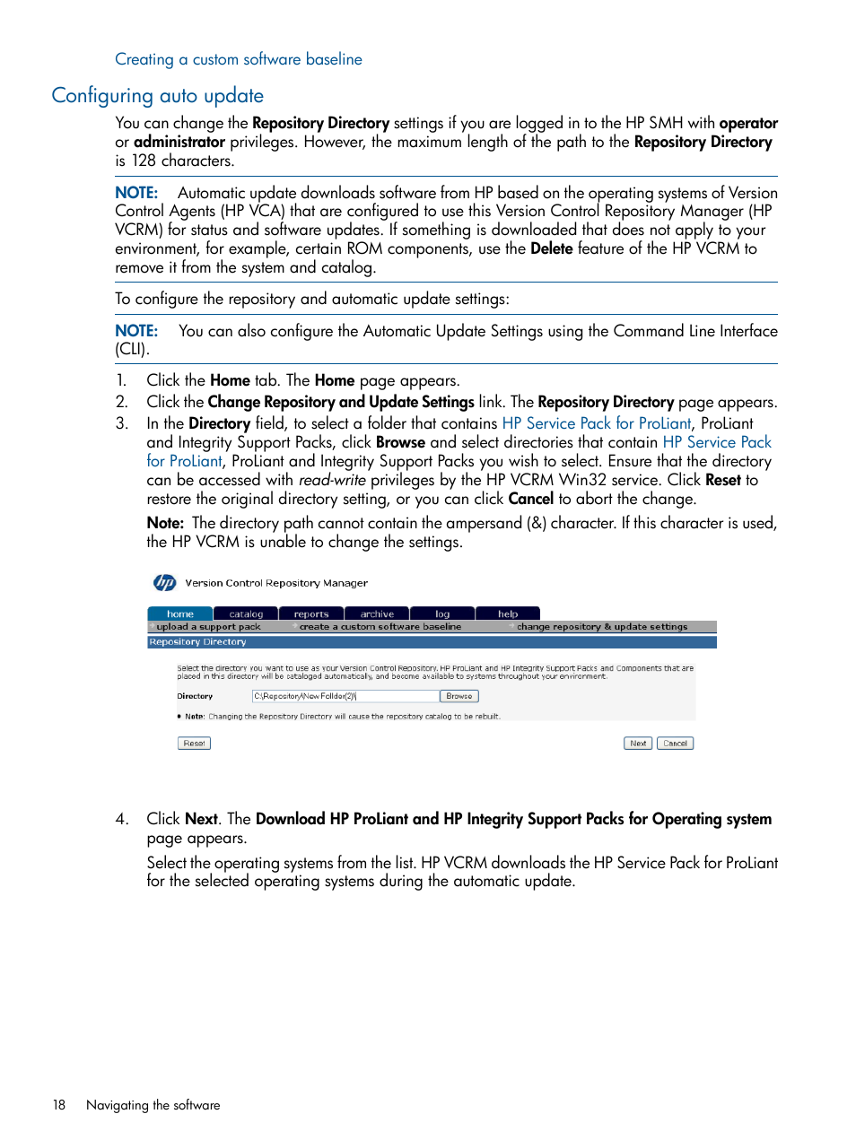 Configuring auto update | HP Systems Insight Manager User Manual | Page 18 / 50