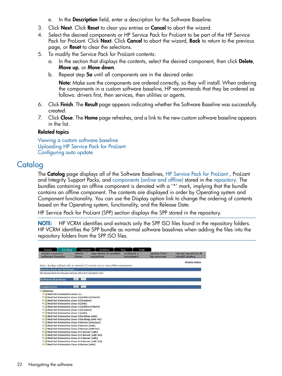 Catalog | HP Systems Insight Manager User Manual | Page 22 / 50