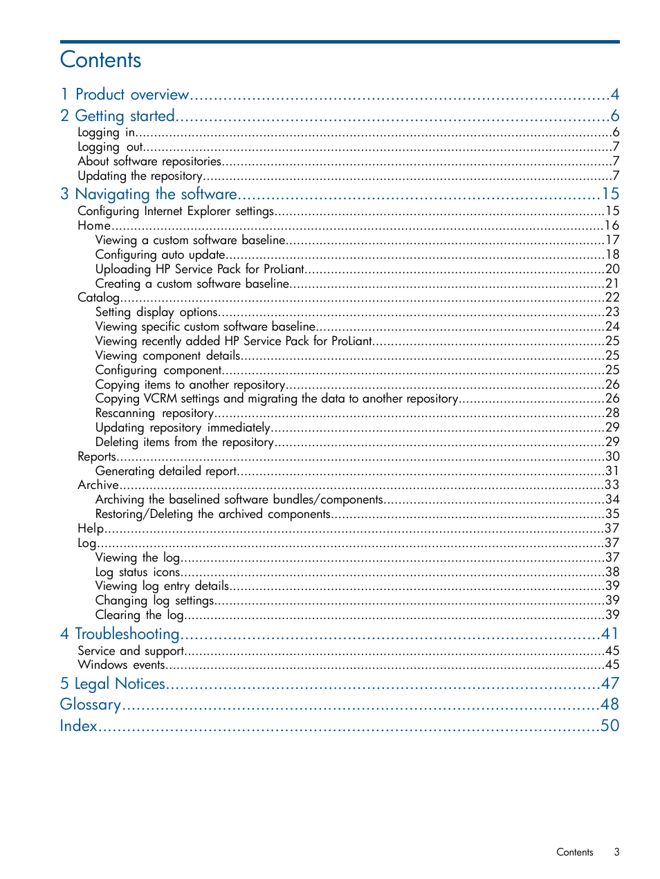HP Systems Insight Manager User Manual | Page 3 / 50