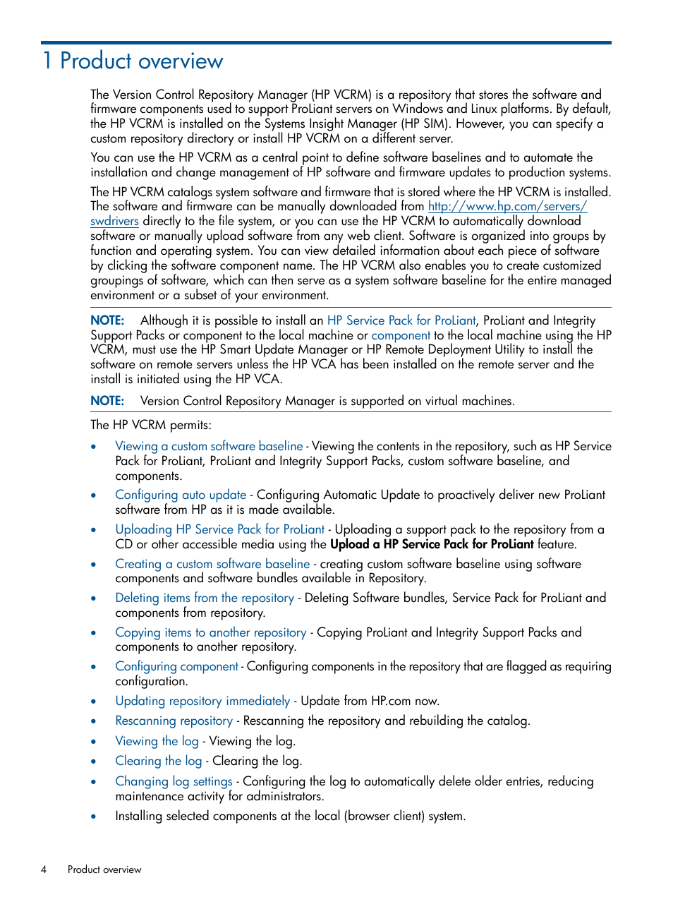 1 product overview | HP Systems Insight Manager User Manual | Page 4 / 50