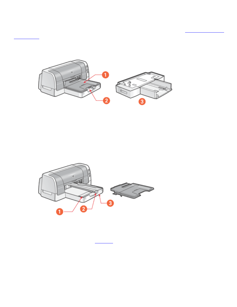 Paper trays, In tray and out tray | HP Deskjet 6122 Color Inkjet Printer User Manual | Page 15 / 134