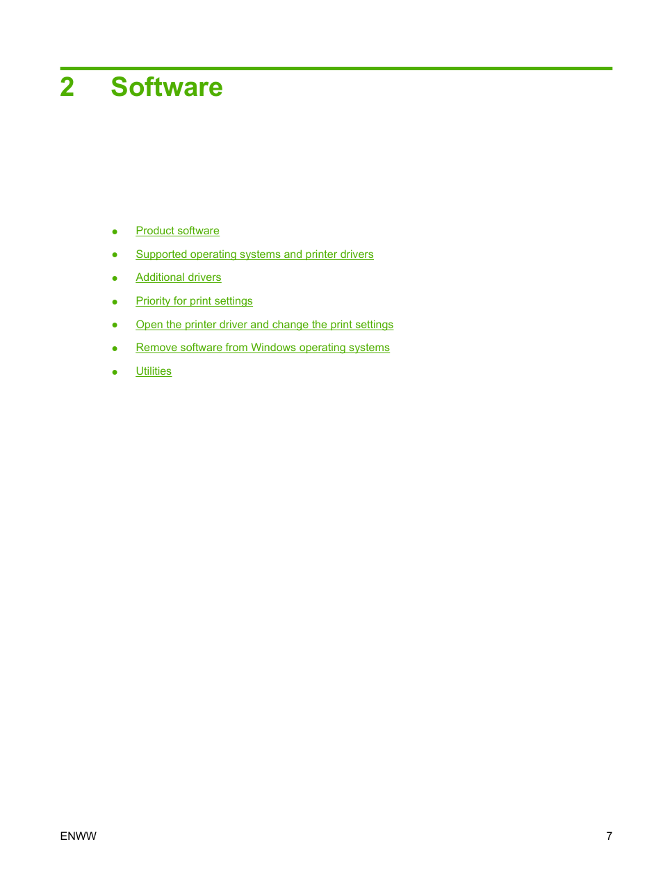 Software, 2 software, 2software | HP Color LaserJet CP1515n Printer User Manual | Page 17 / 168