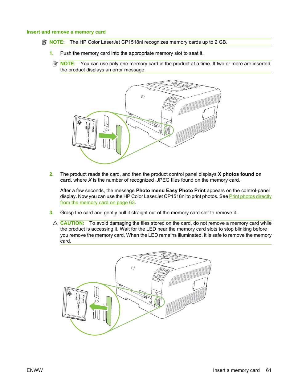 HP Color LaserJet CP1515n Printer User Manual | Page 71 / 168