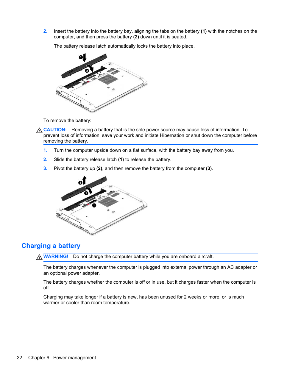 Charging a battery | HP ZBook 15 Mobile Workstation User Manual | Page 42 / 88