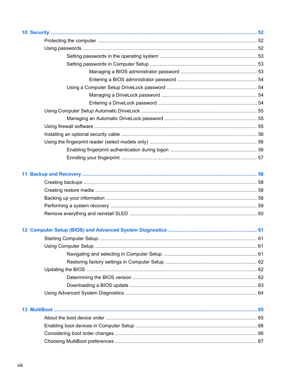 HP ZBook 15 Mobile Workstation User Manual | Page 8 / 88