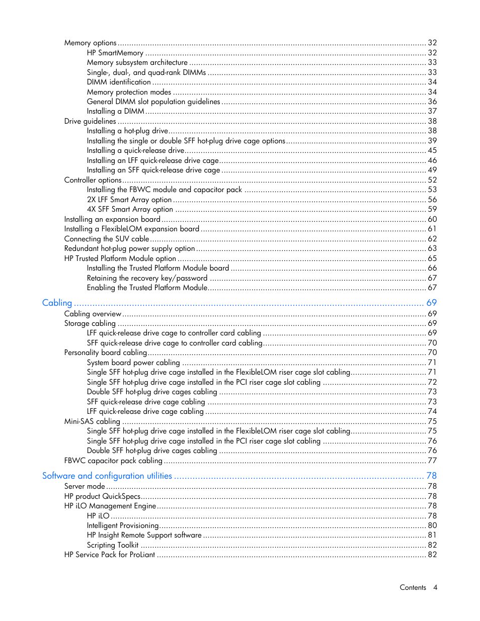 HP ProLiant SL230s Gen8 Server User Manual | Page 4 / 110