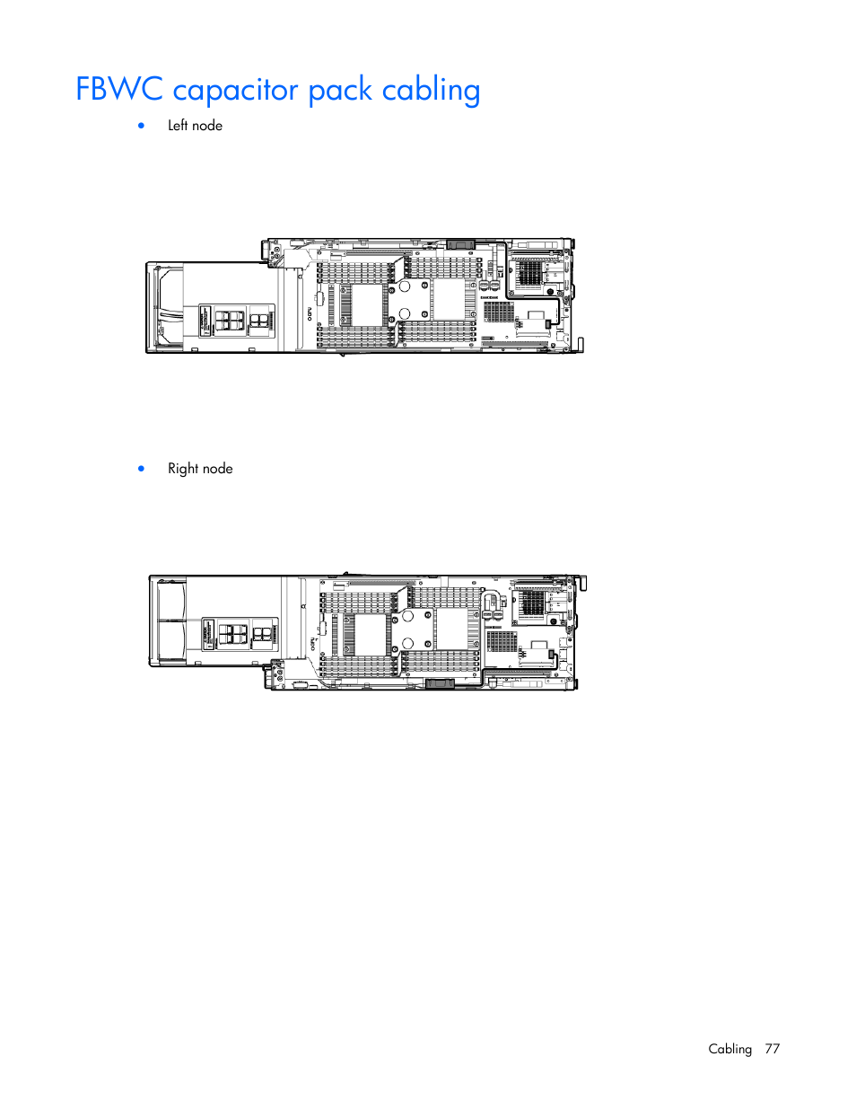 Fbwc capacitor pack cabling | HP ProLiant SL230s Gen8 Server User Manual | Page 77 / 110