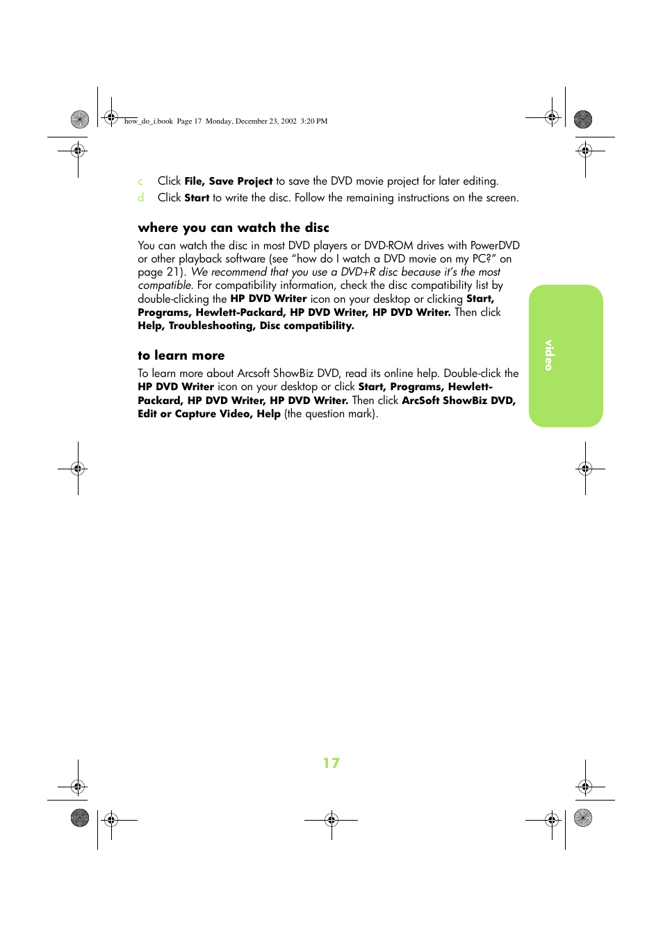 HP DVD-Writer dvd300e User Manual | Page 19 / 38
